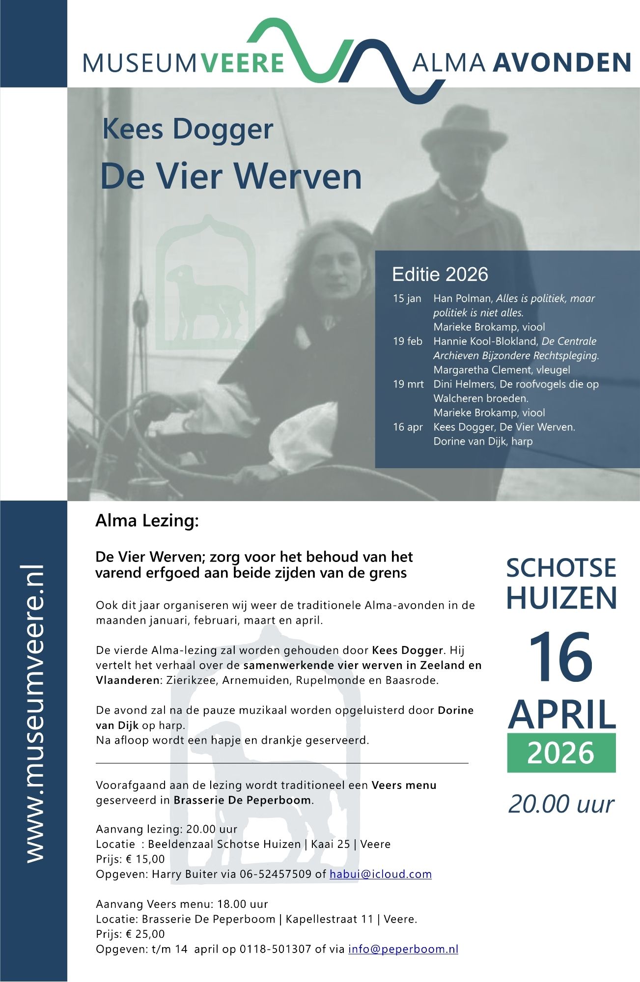Alma avond - 16 april 2026 met Kees Dogger - museum veere